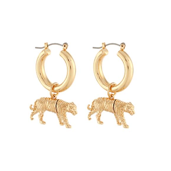 other Jewelry - Tiger Dangle Hoops